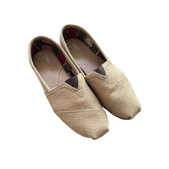 TOMS Womens Burlap Tweed Espadrilles Size 10 - Picture 1 of 6